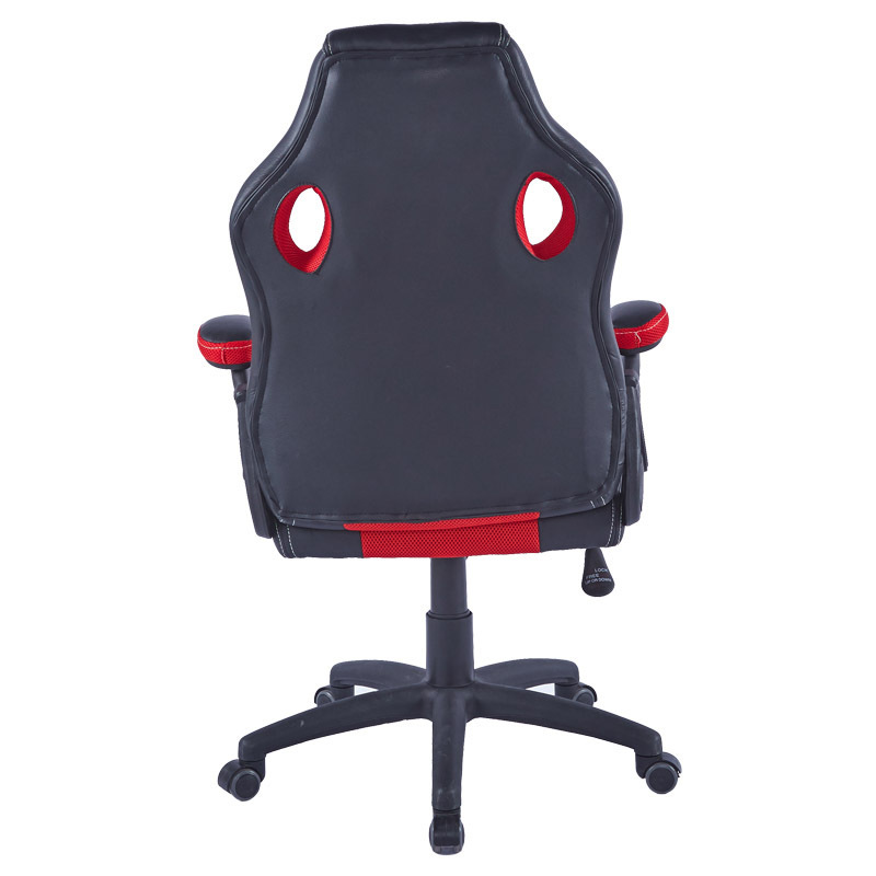 Ergonomics computer plastic PP PU leather mesh fabric gold iron metal leg boss arm swivel gaming desk and chair set