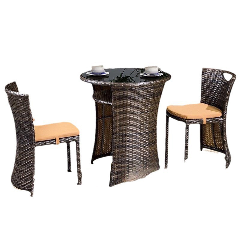 Modern Outdoor Furniture Waterproof Garden Table And Chair Patio Dining Set Wicker Rattan Garden Sets