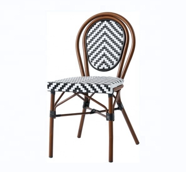 Ash Wood Frame Simplistic Dining Chair Wooden Curved Backrest Chairs With Rattan Rope Knitted Seats For Dining Room Restaurant