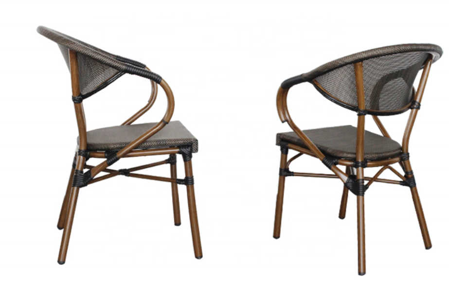 All-Weather Wicker Rattan  Cafe Bistro Rattan chair and table rattan outdoor furniture