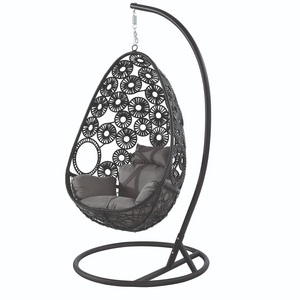 Indoor Outdoor Acrylic Modern Hanging Swing Chair Bamboo Patio Rattan Wicker Egg Swing Clear Chair