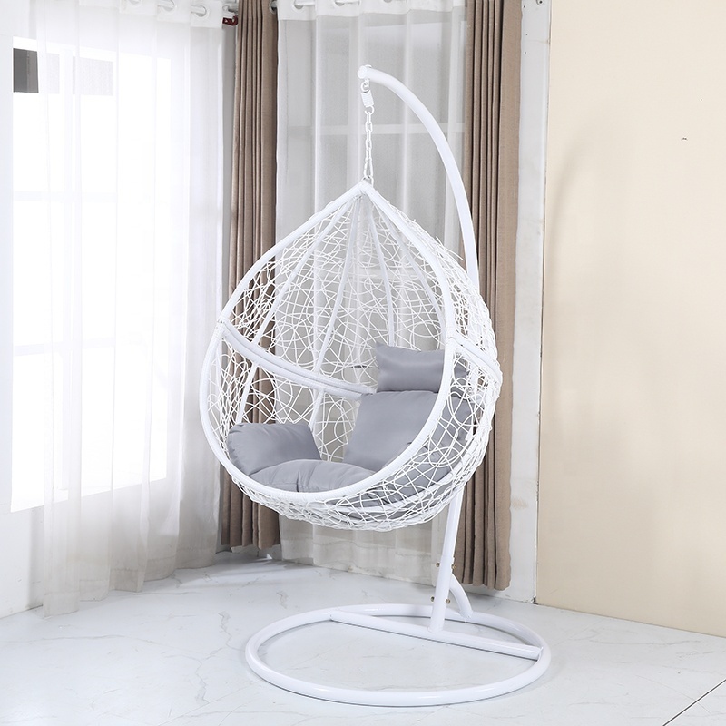 China Supplier Camping Portable Tassel Polycotton Hanging Swing Chair Hammock Stand With Rope Hammock Stand