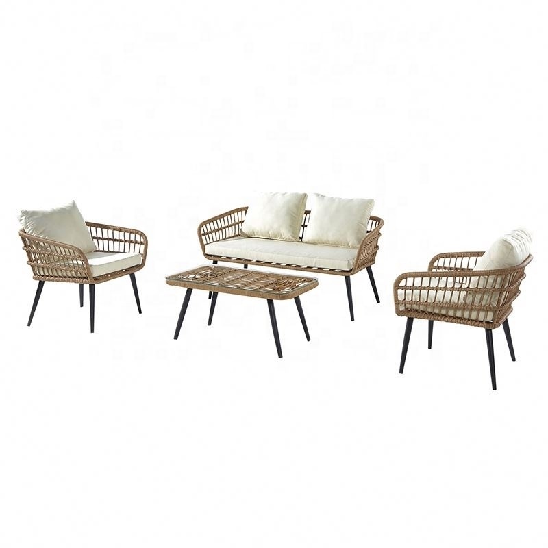 Garden Furniture Hotsale Luxury Style Household Rattan Wicker Sofa Sets Rattan Sofa Sets