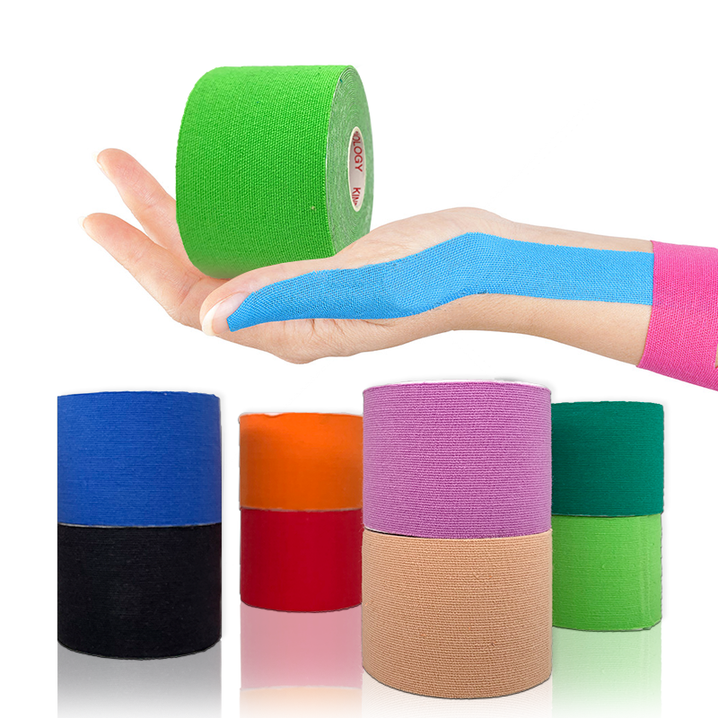 10cm hypoallergenic waterproof gym tape kinesiology tape china original cotton kinesiology sports muscle tape