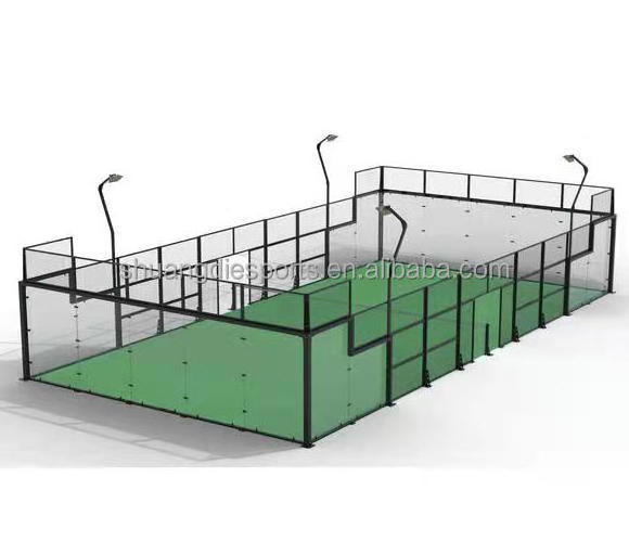 10x20m professional classic padel court good quality outdoor paddle court with artificial  grass