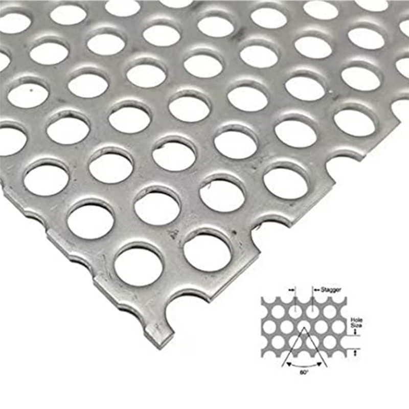 Sheet Metal For Speaker Iron Plate Punched Hot Dipped Galvanized Silver Perforated Spring Wire Stainless Steel Metal Mesh