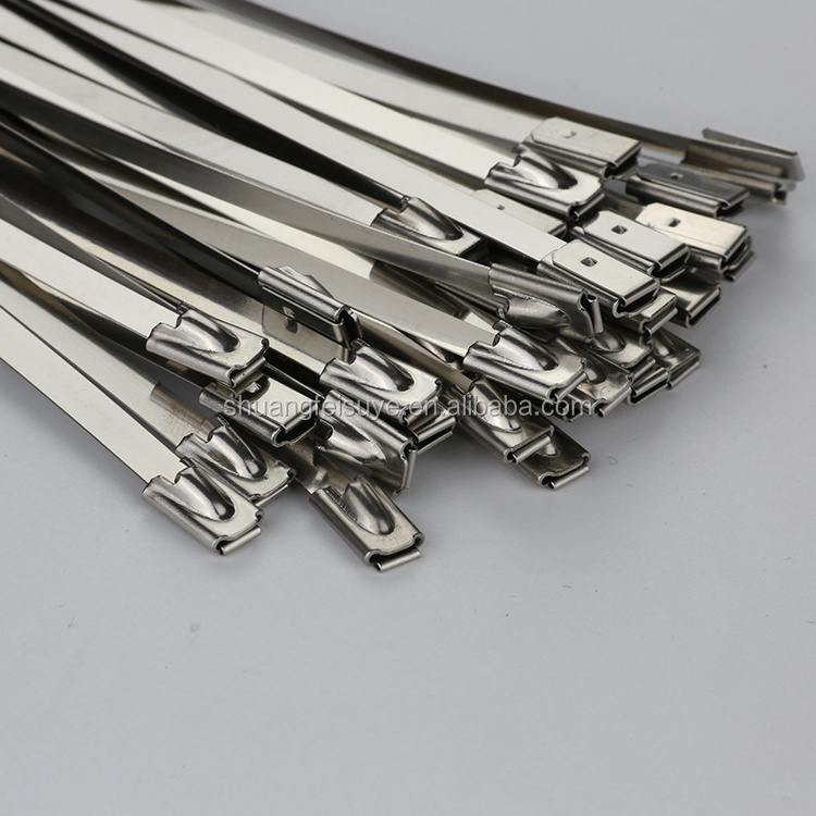 Factory direct sale stainless steel cable ties 304/316 self-locking metal zip tie