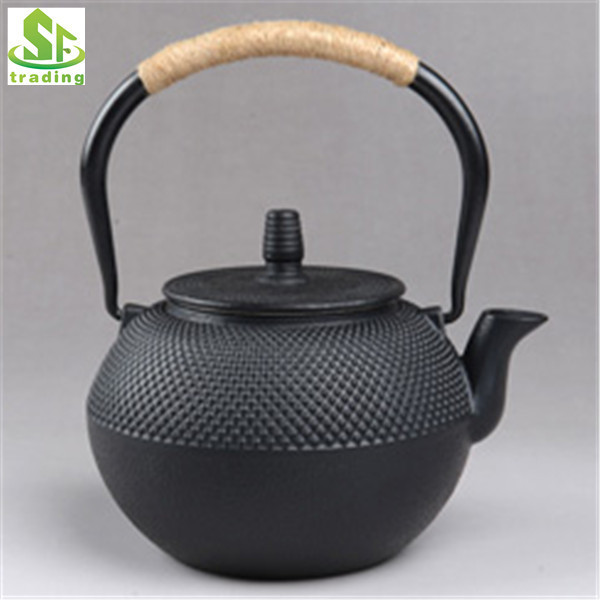 Chinese  black Cast Iron Teapot with 1200ml