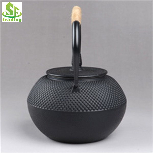 Chinese  black Cast Iron Teapot with 1200ml