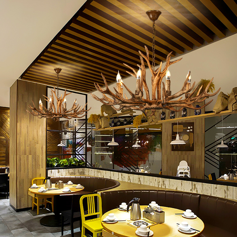 Bespoke Fixtures Indoor Decoration Pendant Lamp China Lustres Deer Horn Lights Antler Chandelier