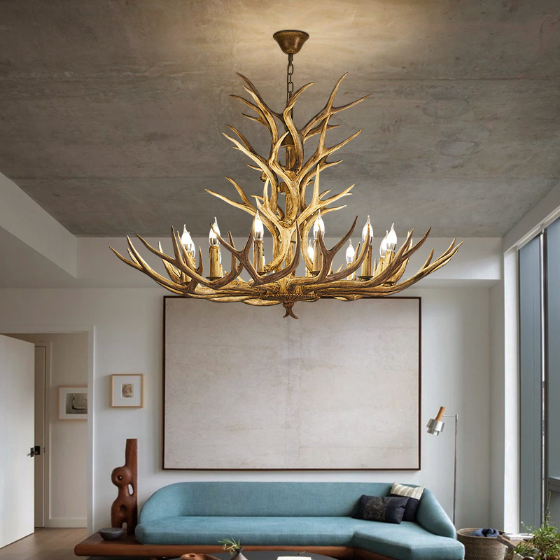 Antique Style Elk Antler Chandelier For Sale For Living Room Nordic Antique Kitchen Deer Antler Chandelier