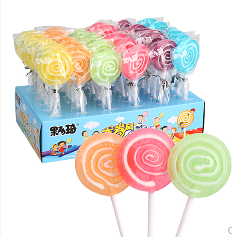 Halal Manufacturer Wholesale Bulk  Handmade Candy And Sweet Fruit Flavor Jelly Candy Lollipop