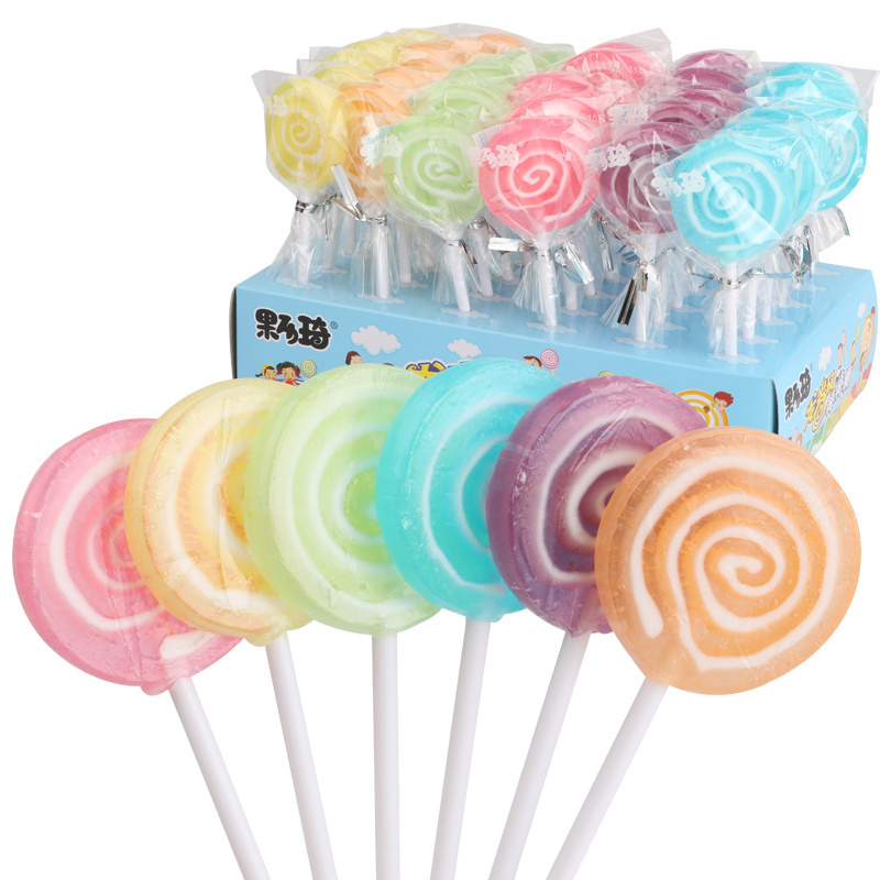 Halal Manufacturer Wholesale Bulk  Handmade Candy And Sweet Fruit Flavor Jelly Candy Lollipop