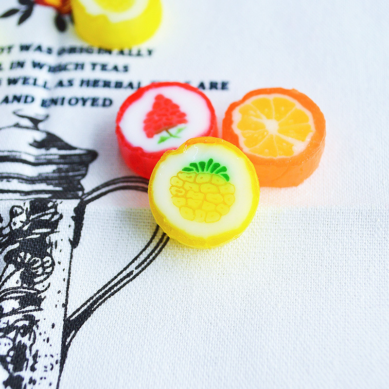 HACCP Certified Fruit  Shape Emoticon Sweets Creative Fruit Big Bom Delicious Hard Candy Lollipop