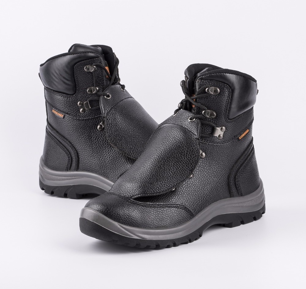 SJNO.6166 high cut welders welding shoes safety boots, feet protection equipment, split leather upper, pu outsole