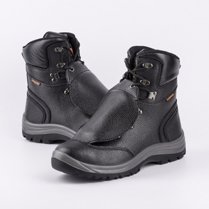 SJNO.6166 high cut welders welding shoes safety boots, feet protection equipment, split leather upper, pu outsole