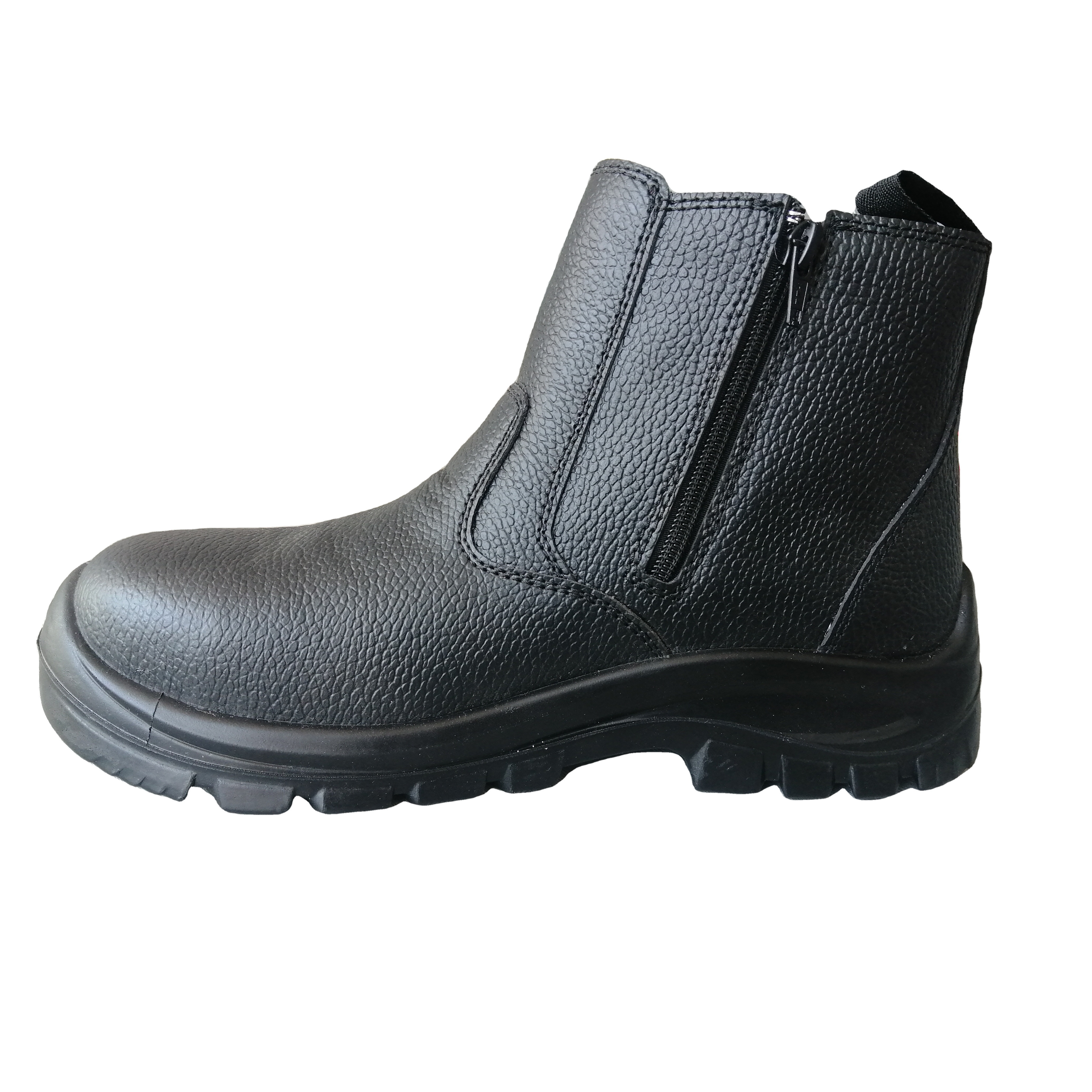 steel toe safety shoes worker boots working footwear with zip half cut slip on zipper ankle boot Industrial and mining shoes