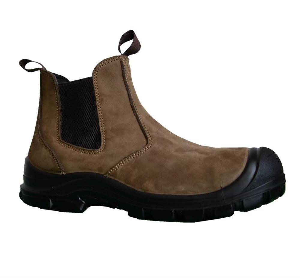 SJNO.802 slip-on style leather upper injection construction pu outsole safety shoes work boots