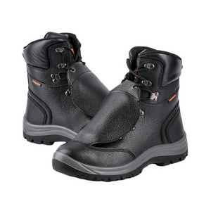 high cut welders welding shoes safety boots, feet protection equipment, split leather upper,SJ-6165