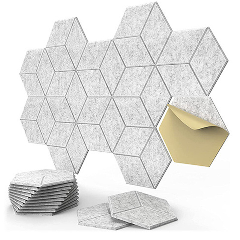 Good Sound hexagon acoustic wall panels 3d hexagon polyester acoustic panel Pet Hexagonal Soundproof For Outdoor