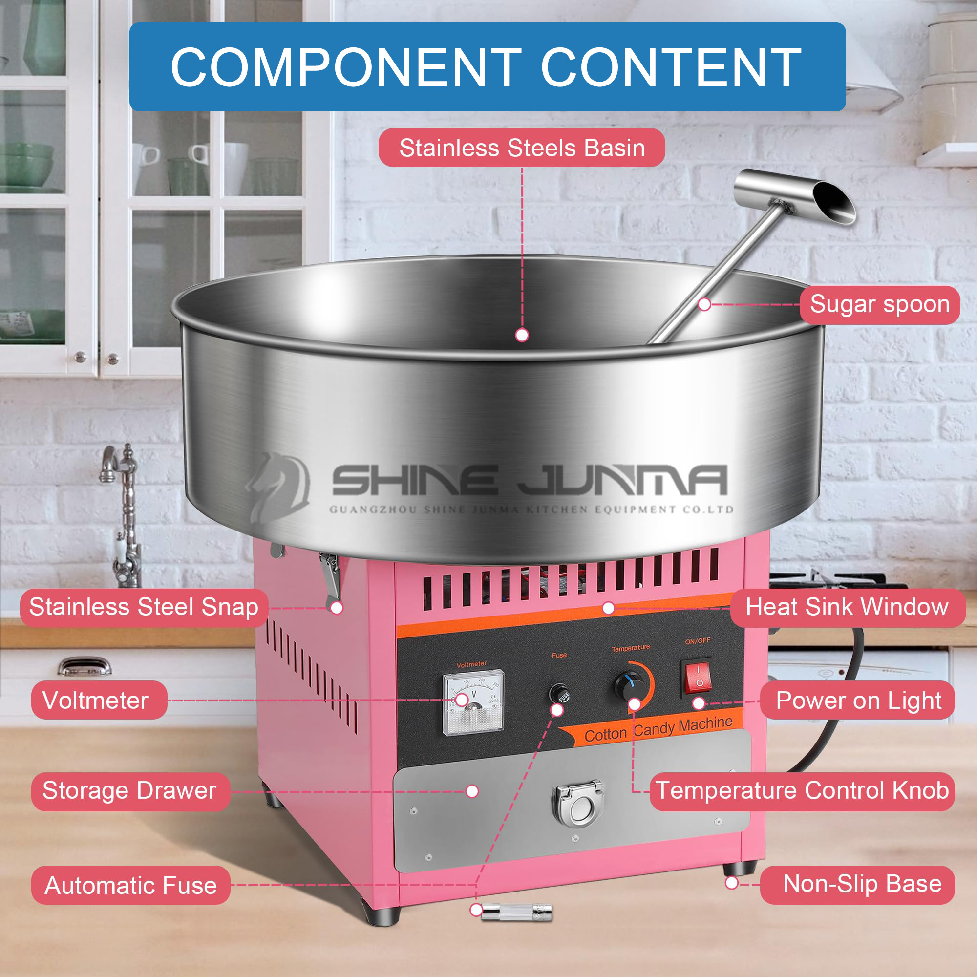 1000W Commercial sugar automatic cotton candy making machine floss small cotton candy machine electric cotton candy machine