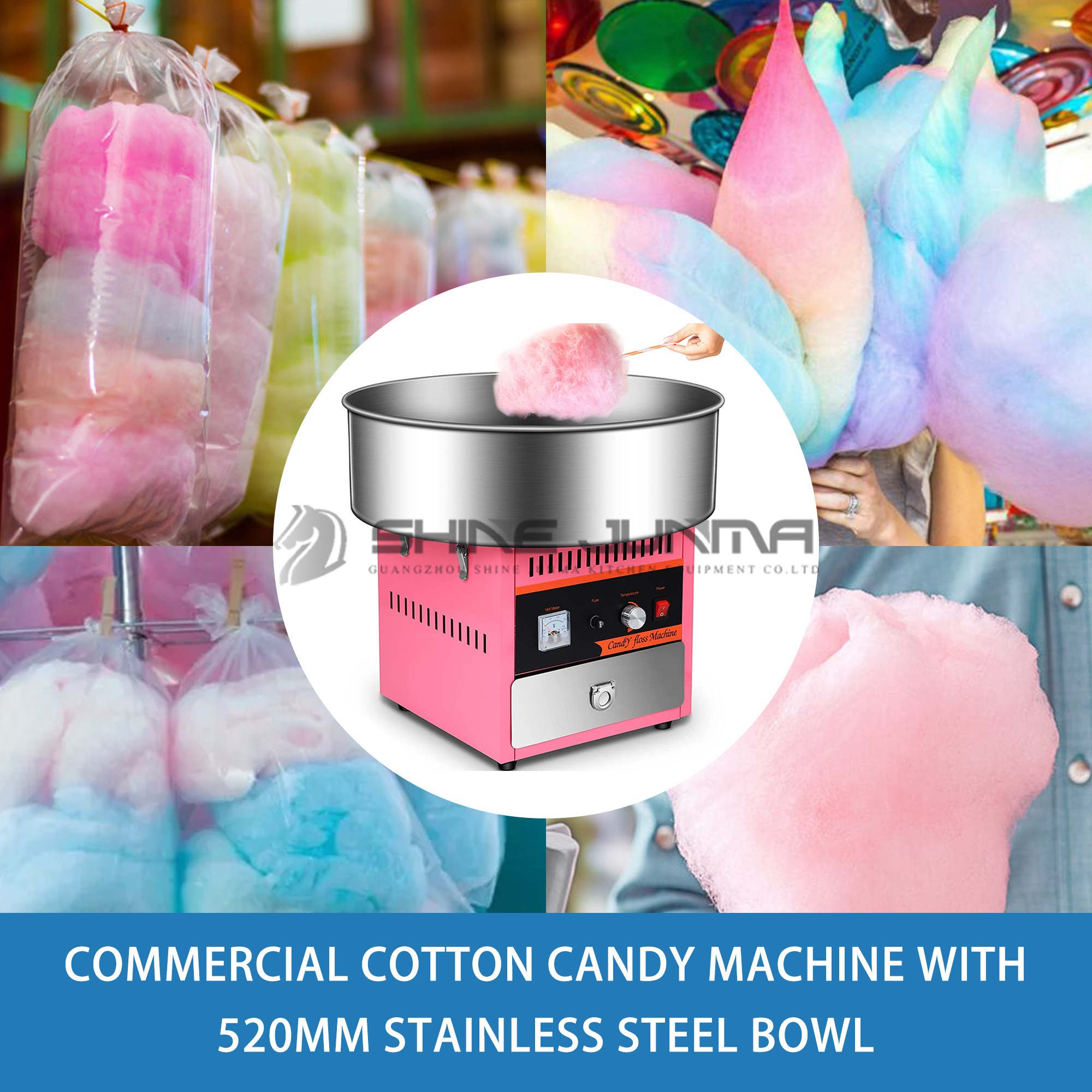 1000W Commercial sugar automatic cotton candy making machine floss small cotton candy machine electric cotton candy machine