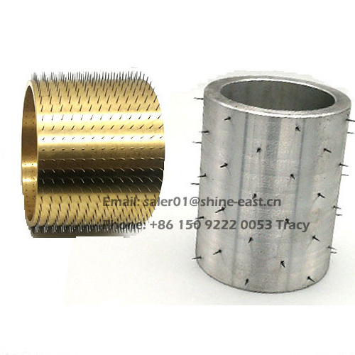 Stainless pin sleeve pin roller Brass Perforation roller for micro perforation machine /Perforation roller for spinning machine