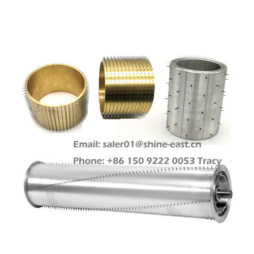 Stainless pin sleeve pin roller Brass Perforation roller for micro perforation machine /Perforation roller for spinning machine