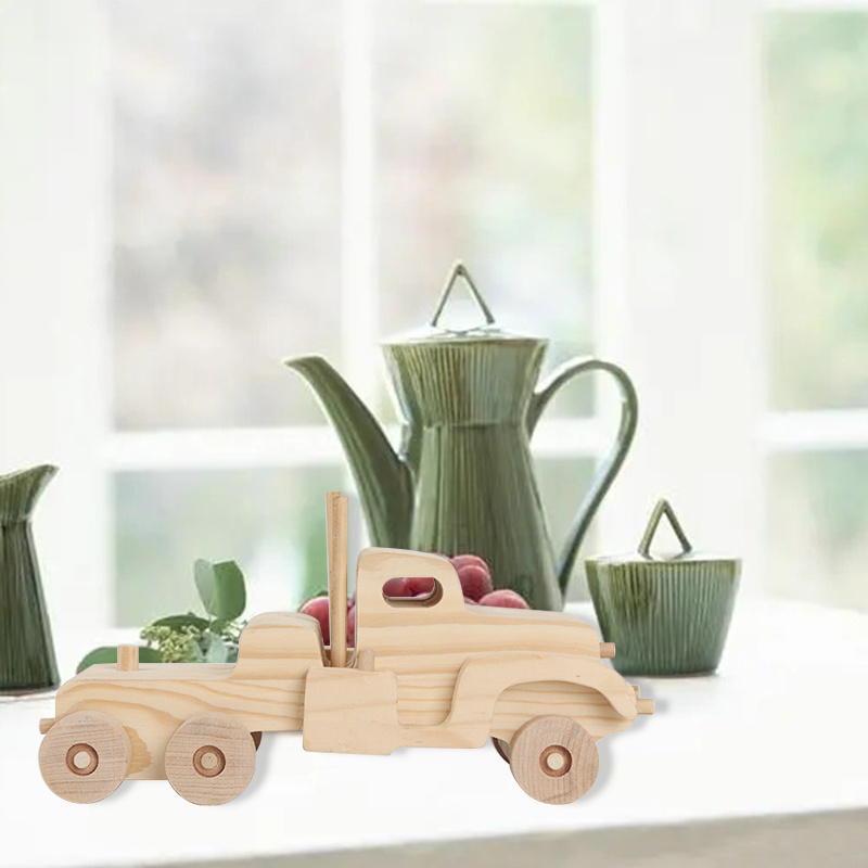 Customized new products toy-wooden model car wholesale wooden vintage model car kits mini wooden baby children toys car