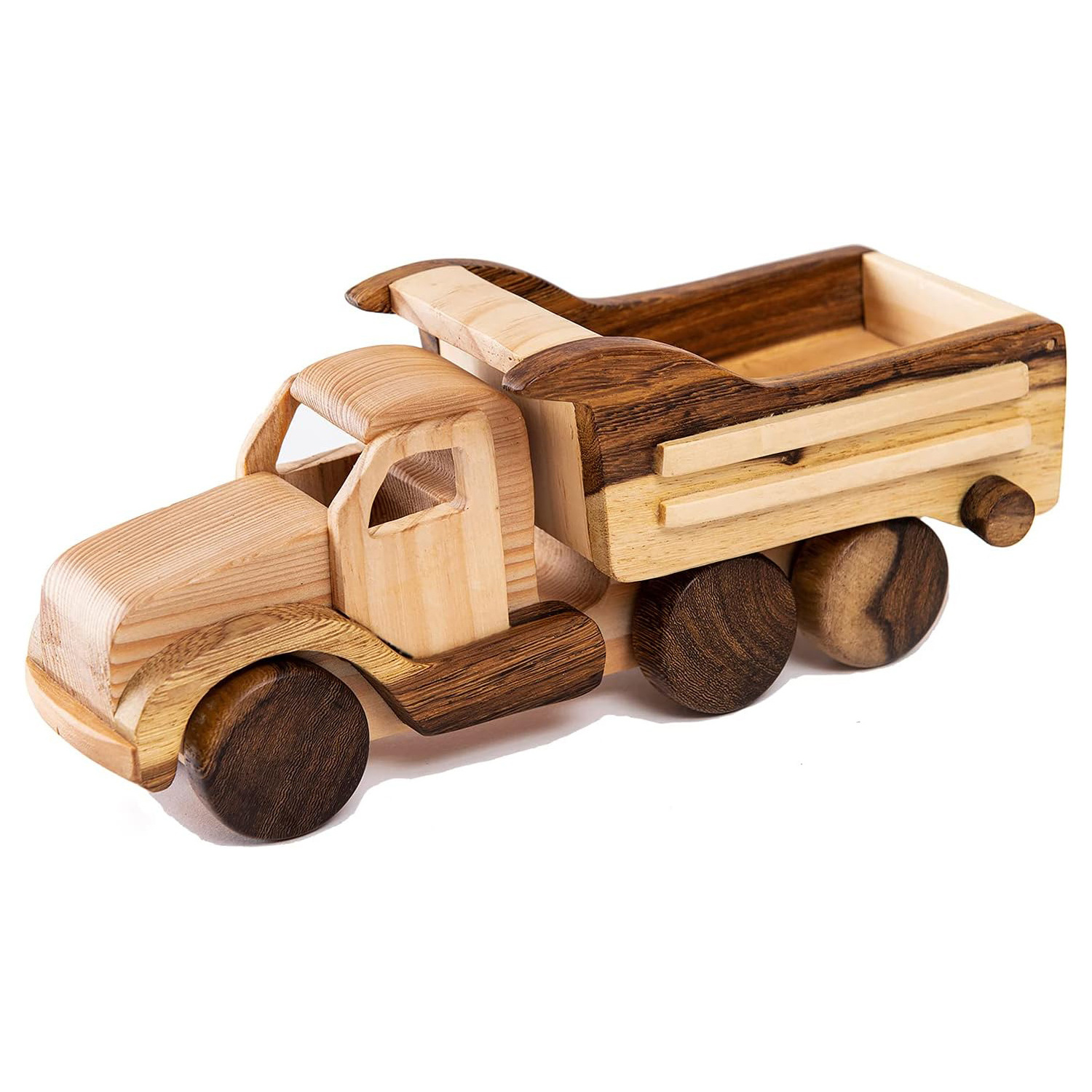 Wooden Truck Toys Car for Toddlers Unpainted Safe to Play