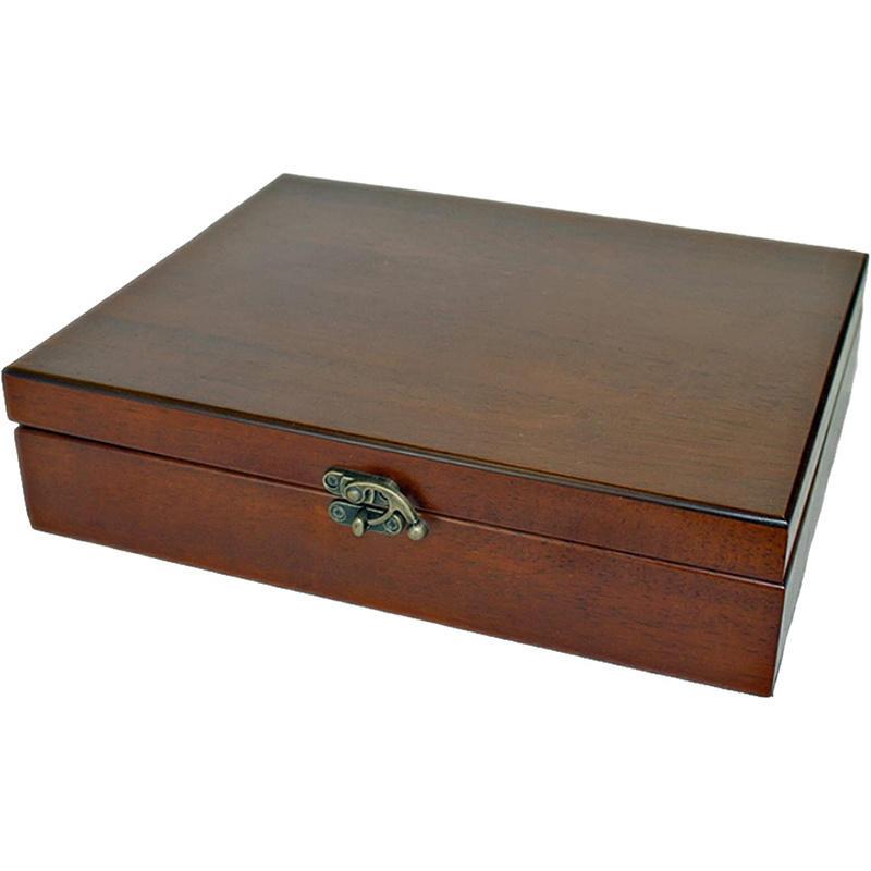 Wooden Treasure Box with Brass Latch (Light Cherry Finish) Jewelry storage box home decor wooden box custom