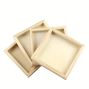 Unfinished Small Wooden Serving Tray, Suitable For Handicraft Projects Wooden Tray Loose Blank Wooden Canvas Panel Board