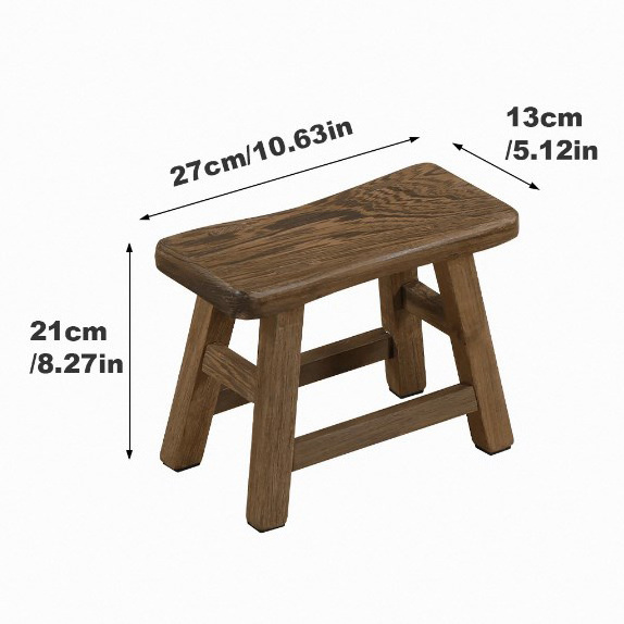 Rustic wooden stool kitchen living room steps small bench children adult portable high stool