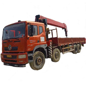 8 Ton Used Original Truck With Crane With Knuckle Boom For Building Industries Lifting Crane Price,Hubei Made Good Condition Tru