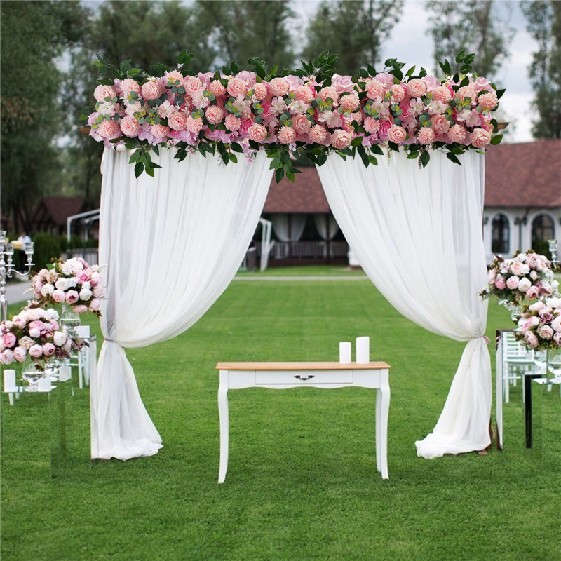 Wedding Rose Wall Arched flowers artificial flower Factory wholesale wedding decoration home  party Flowers Outdoor