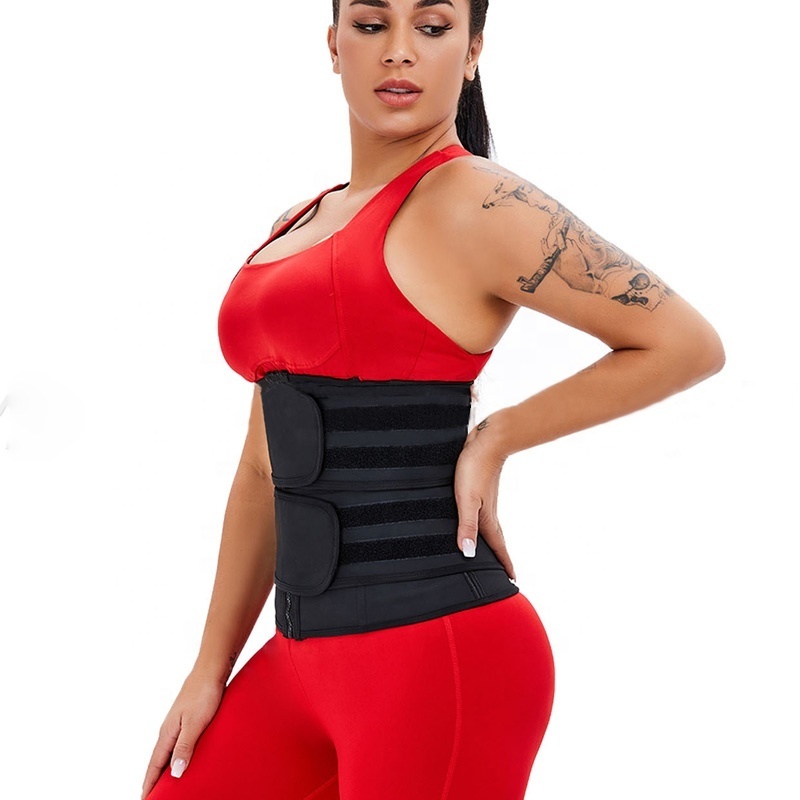 Custom Detachable Fajas Shapers Steel Bones Slimming Zip Double Belt Plus Size Corset Latex Waist Trainer Women