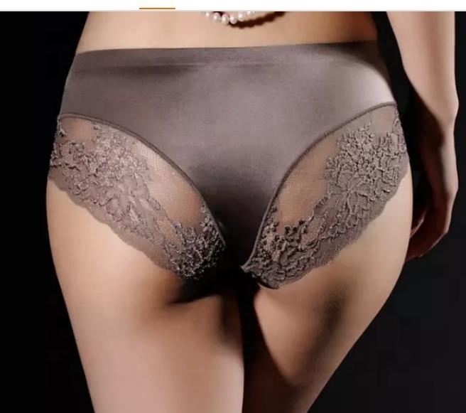 Wholesale Shantou Ladies Thong Satin Sexi Mature Girls Panties Briefs Seamless Plus Size Underwear Women's Panties with Lace