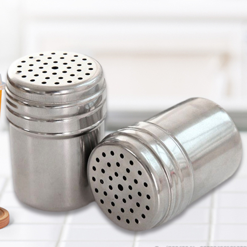 Wholesale barbecue seasoning tank stainless steel pepper cumin seasoning powder spreading bottle rotating cap seasoning box