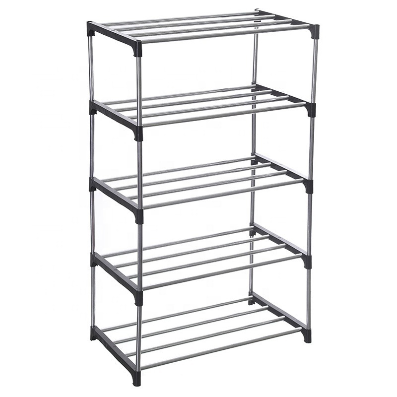 Simple shoe rack assembly galvanized tube shoe storage rack multi-layer shoe arrangement rack