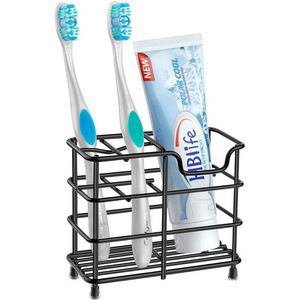 Hot sell Stainless Steel Bathroom Accessories Toothbrush Holder Toothpaste Organizer With Sturdy Toothpaste Storage Holder