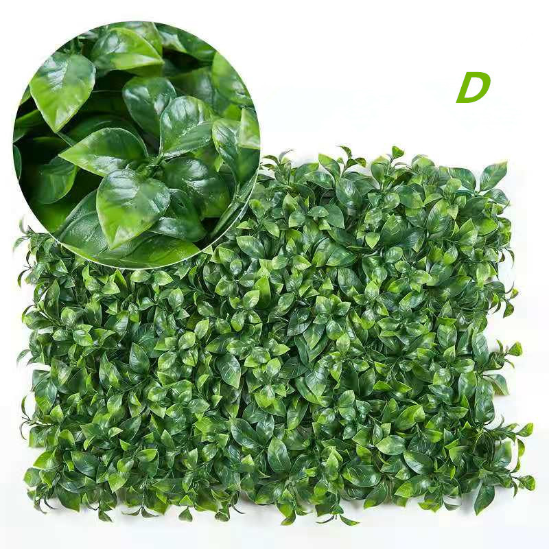 Artificial hedge fence green wall decorative grass pad flower wall