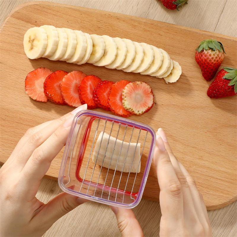 Kitchen Multifunctional Egg and Fruit Cutter Cup Speed Slicer for Vegetable Strawberry Banana Salad Fresh Platter