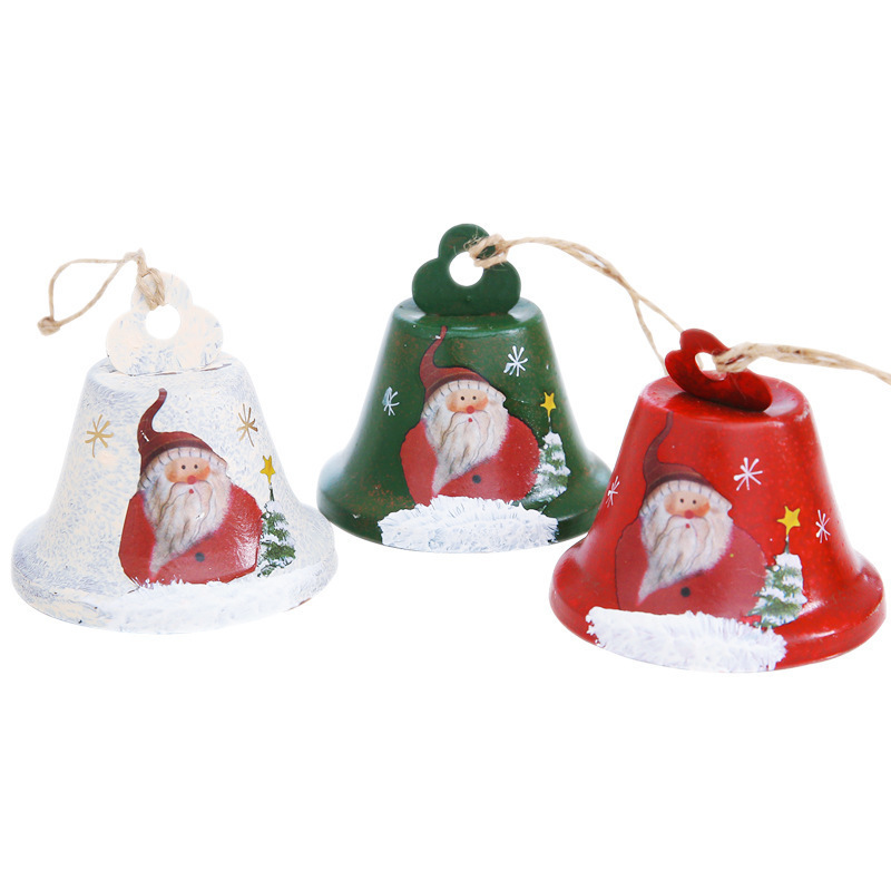 2023 Hot Selling Christmas Decoration Supplies wholesale Christmas Tree Decoration Santa Snowman Hemp Rope Bells