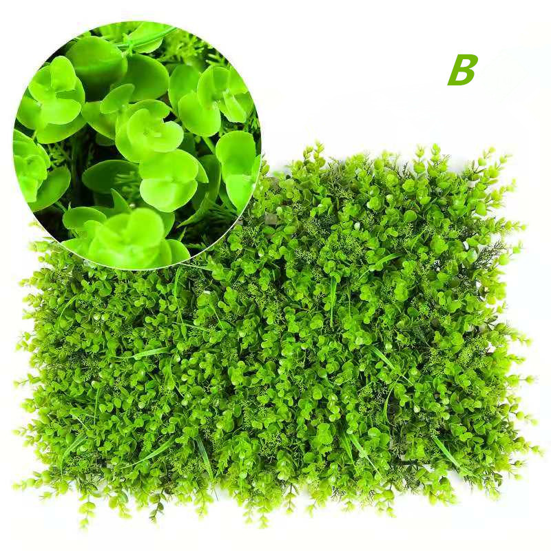 Artificial hedge fence green wall decorative grass pad flower wall