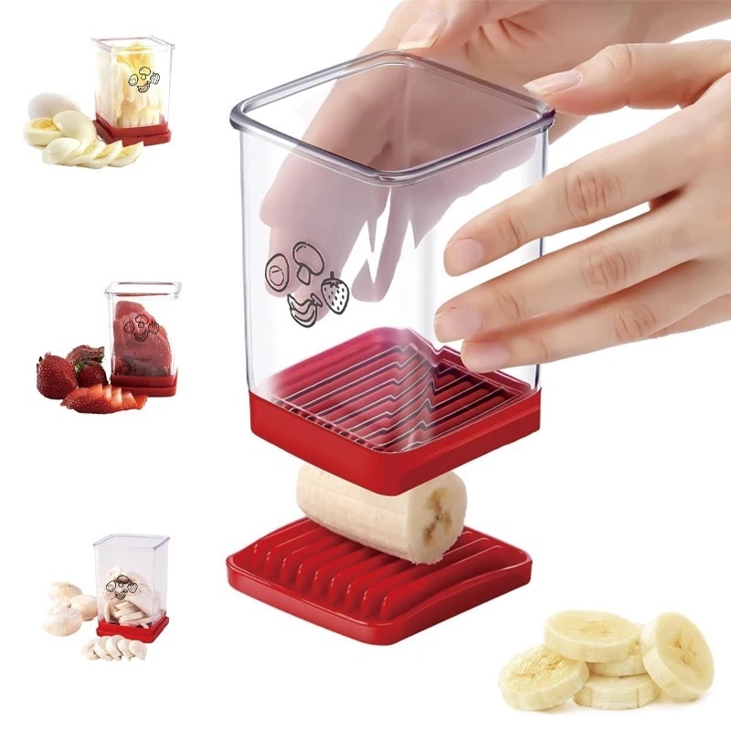 Kitchen Multifunctional Egg and Fruit Cutter Cup Speed Slicer for Vegetable Strawberry Banana Salad Fresh Platter