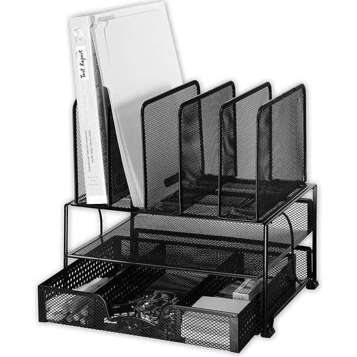 Selling Well Mesh Desk Organizer with Sliding Drawer