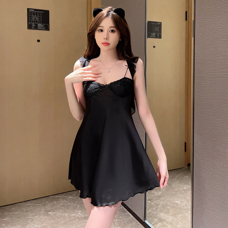 Custom High-grade Sentiment With Breast Cushion Strap Nightdress Sexy Pajamas Female Spring Wind Home Wear Wholesale