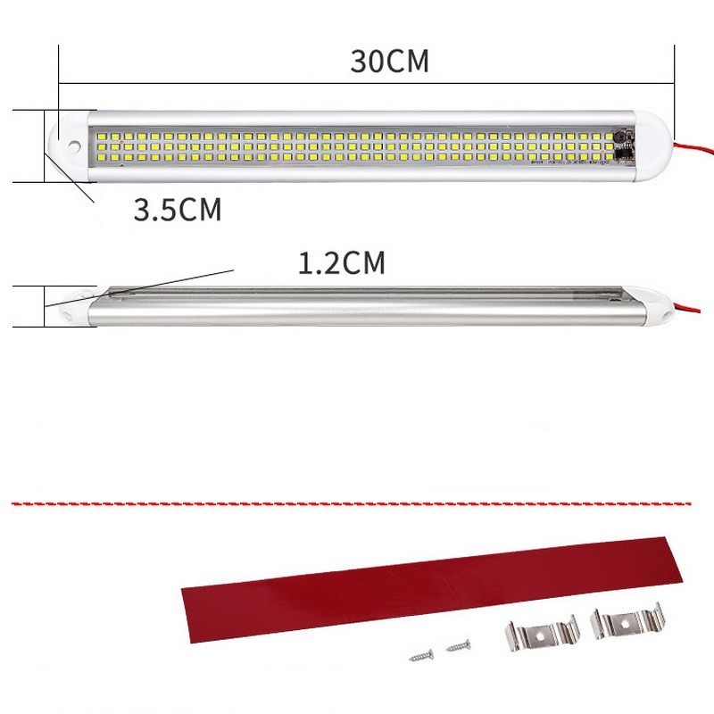 Factory wholesale new product 120 LED beads super bright 12W car reading light overhead light panel LED interior light bar