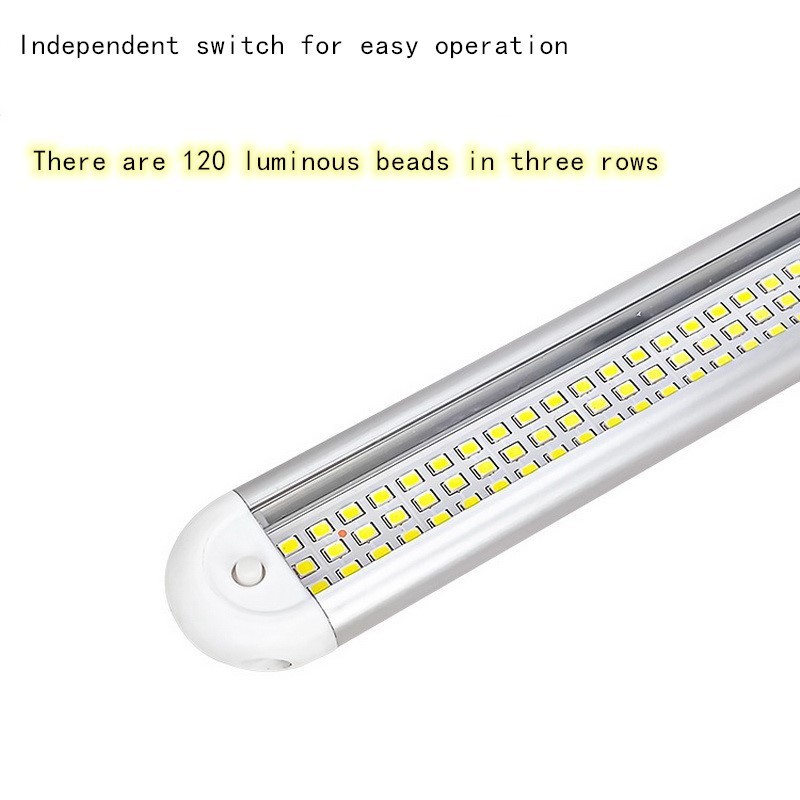 Factory wholesale new product 120 LED beads super bright 12W car reading light overhead light panel LED interior light bar