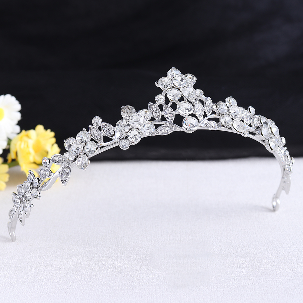 New Hot Sale Cheap Headwear Rhinestone Accessories Bridal Tiara Bridal Crown Beauty Pageant Headwear Fit for Girls